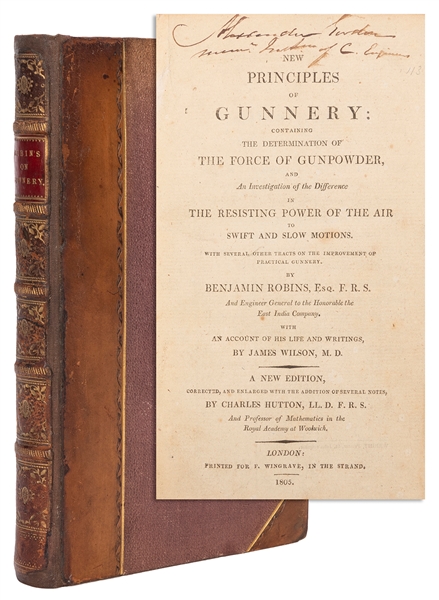  ROBINS, Benjamin (1706-1751) New Principles of Gunnery. Lon...
