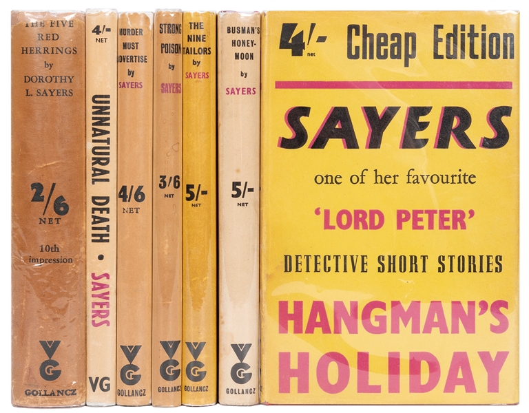  SAYERS, Dorothy L. (1893-1957). A group of 7 titles. Includ...