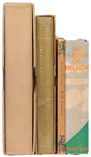  TOMLINSON, Henry Major (1873-1958). Group of 5 titles. Incl...