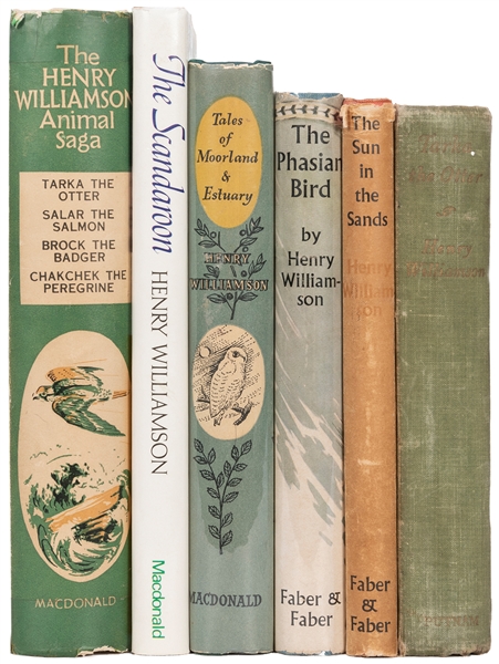  WILLIAMSON, Henry (1895-1977). Group of 6 titles. Including...