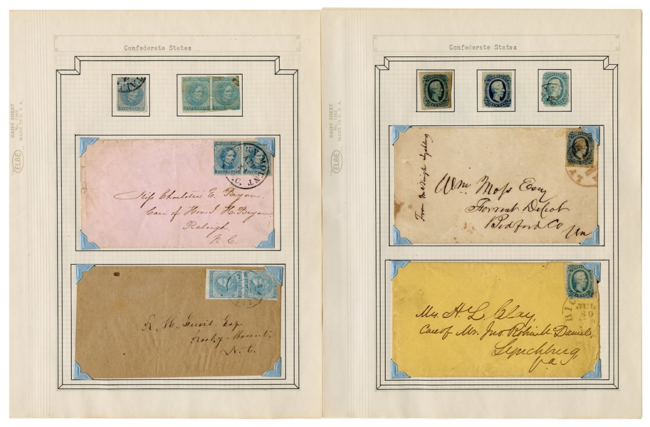  Confederate States Collection, Covers and Stamps. 1861-1865...