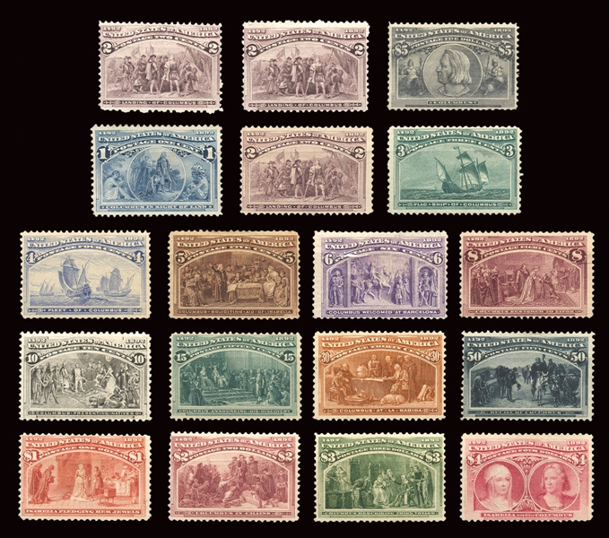  Scott #230-245. U.S. Columbian Mint Set. United States, 189...