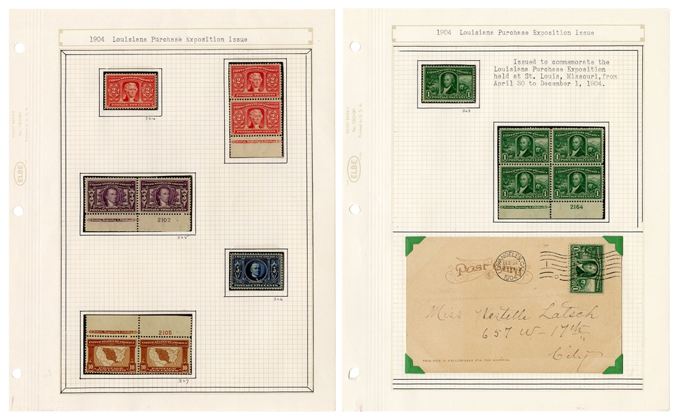  Scott #323-27. Louisiana Purchase Specialized MNH Collectio...