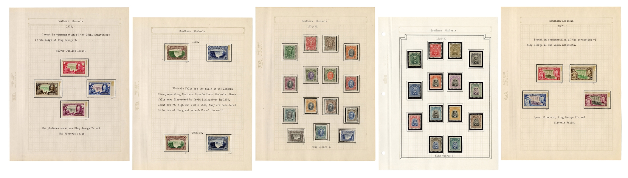  Southern Rhodesia MNH Collection. 1924-1954 mounted MNH col...