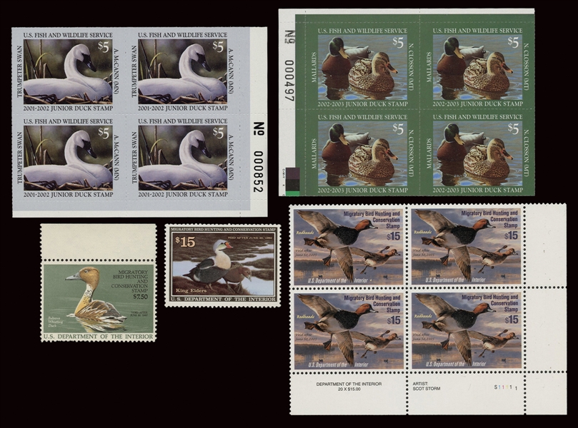  Federal Duck Hunting Stamp MNH Plate # Blocks. Group of 3 F...