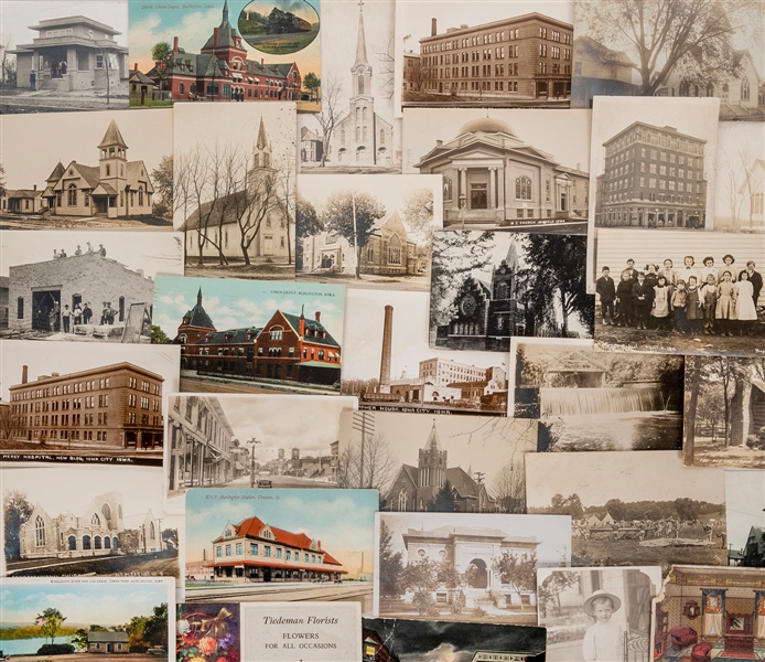  [POSTCARDS]. Over 1,000 Iowa postcards. Large single-owner ...