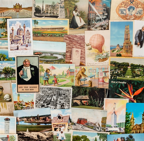  [POSTCARDS]. Enormous antique and vintage postcard collecti...