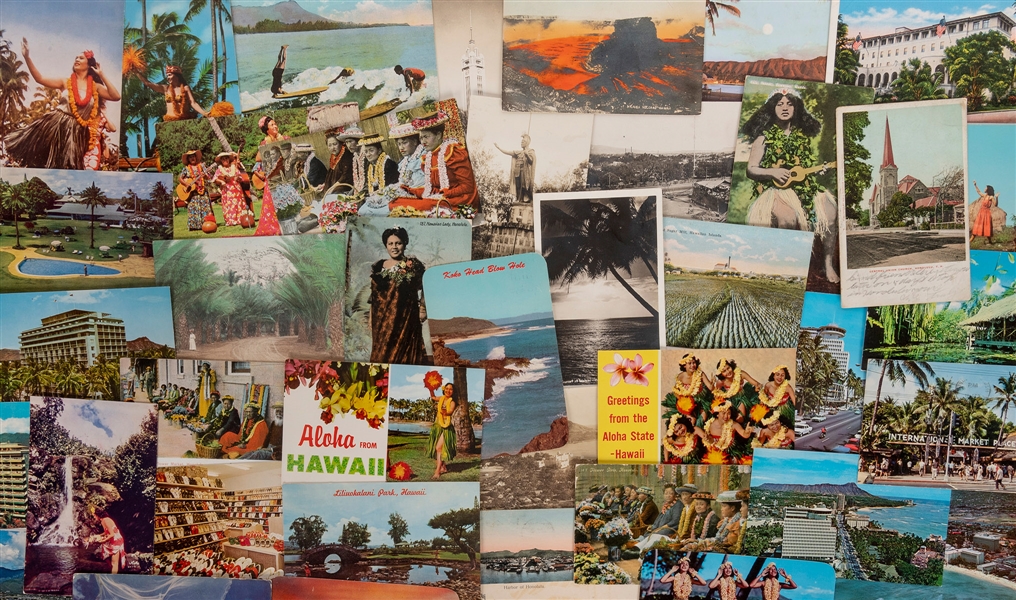  [HAWAII]. Collection of Hawaii Territory Postcards. Over 50...