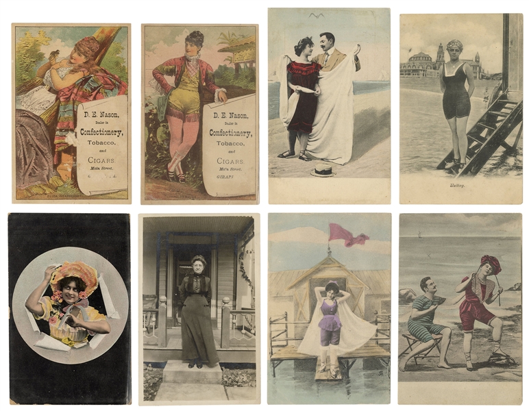  [WOMEN]. A collection of over 140 vintage postcards depicti...