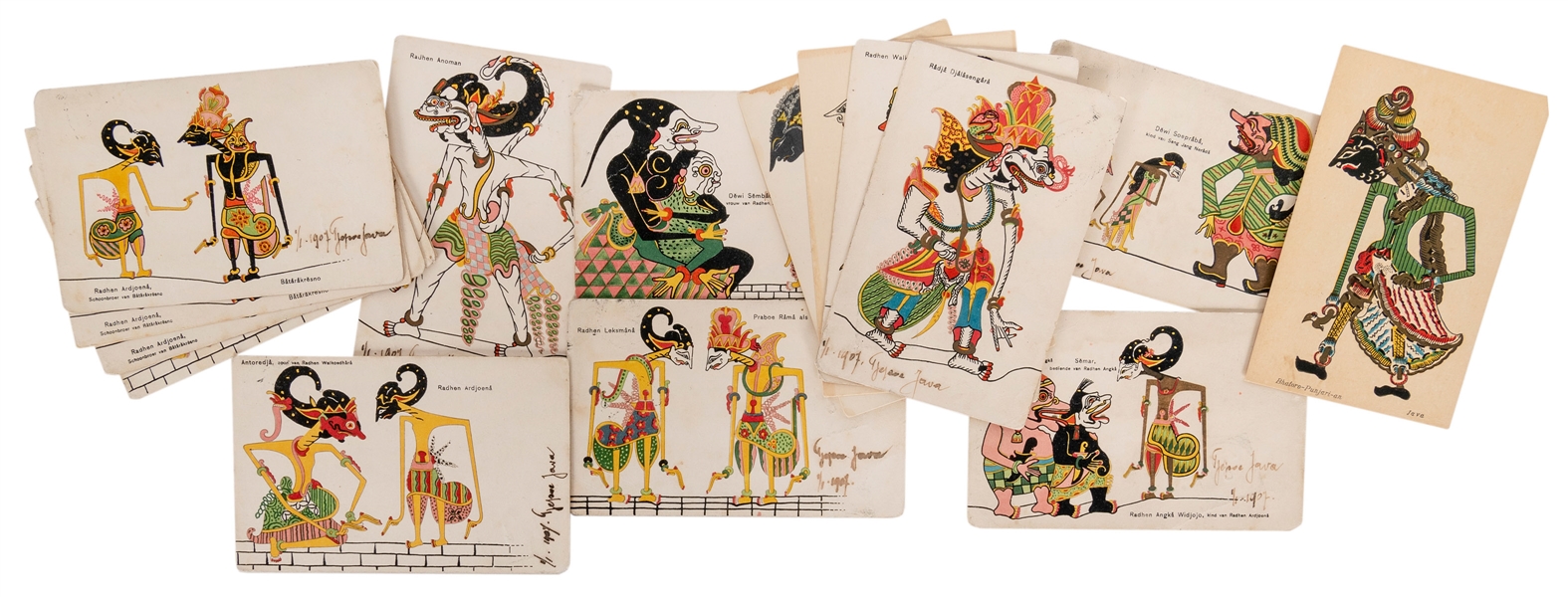  [PUPPETRY]. Pre 1910 Java Postcard Collection. Vintage coll...