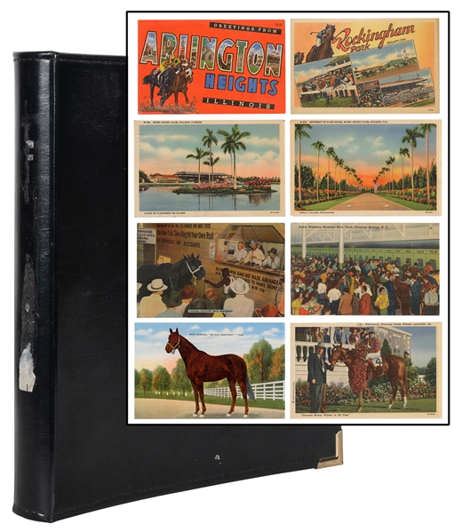  [HORSES]. Collection Racetracks and Horse Racing on Postcar...