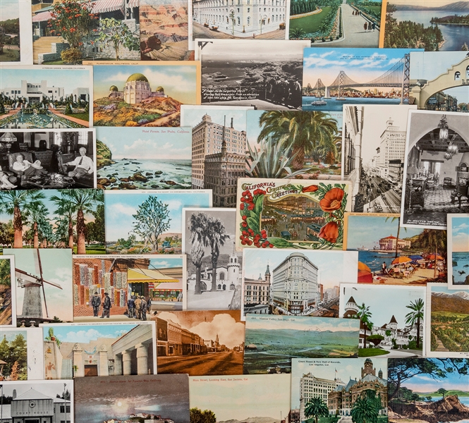  [CALIFORNIA]. Collection of California Postcards. Collectio...