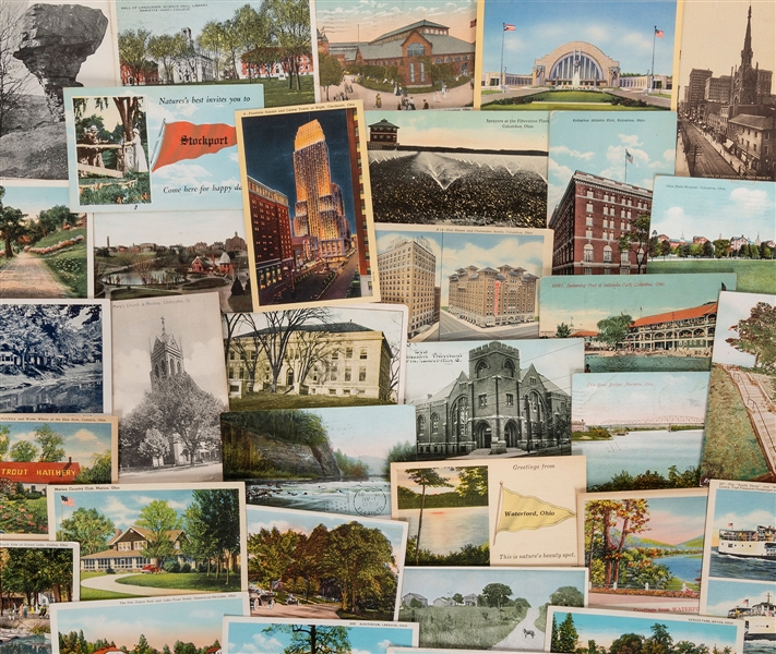 [OHIO]. Vintage Collection of Ohio Postcards. Collection of...