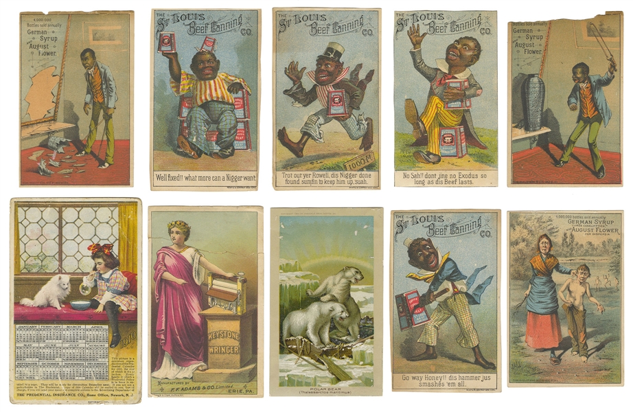  [ADVERTISING]. A collection of over 110 early trade cards. ...