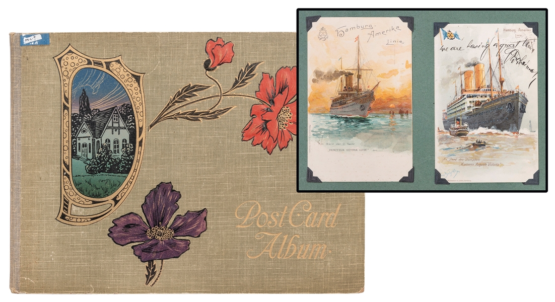  [OCEAN LINERS]. An album of 175 postcards. Circa 1904–1930s...