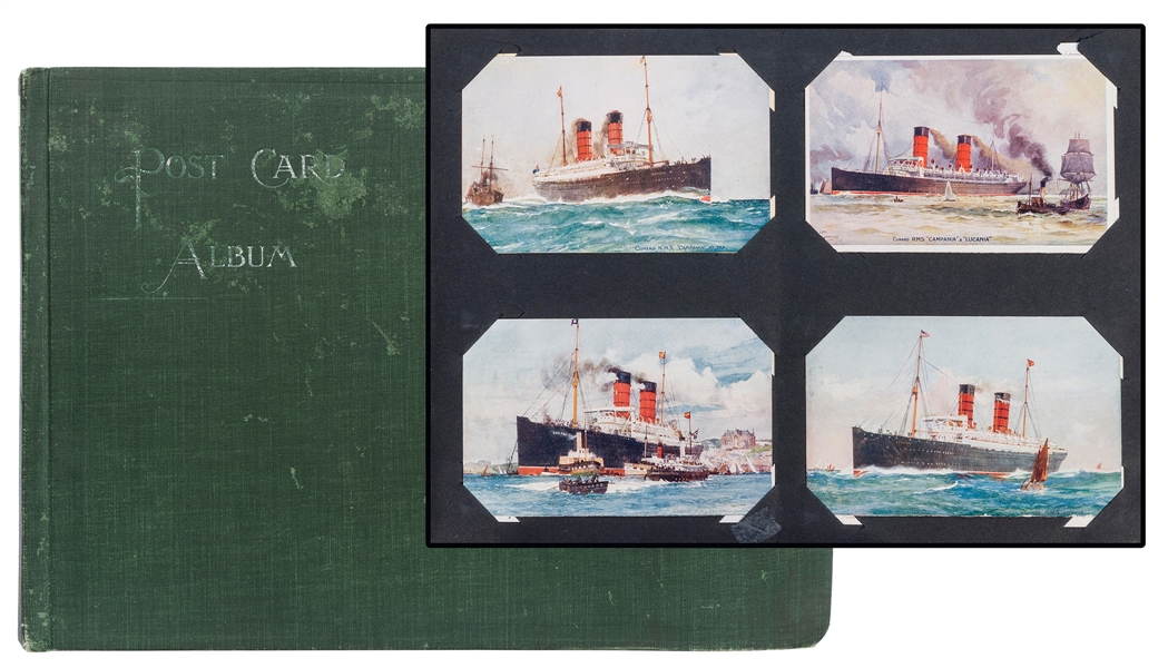  [OCEAN LINERS]. An album of 230 postcards. Circa 1890–1940....