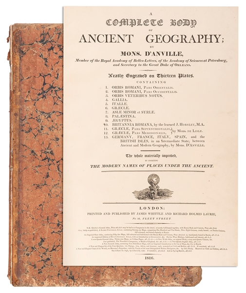  [CARTOGRAPHY]. D’ANNVILLE, Jean-Baptiste Bourguignon (1697-...