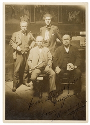  DUNNINGER, Joseph. Photograph of Dunninger, Martinka, Ellis...