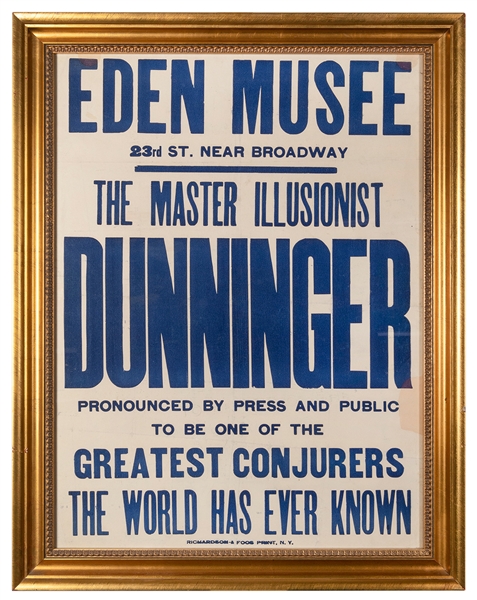  DUNNINGER, Joseph. The Master Illusionist. Dunninger. New Y...