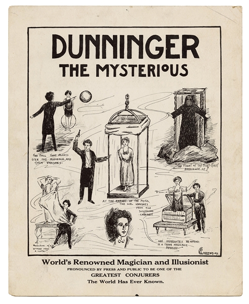  DUNNINGER, Joseph. Dunninger the Mysterious. [New York], 19...