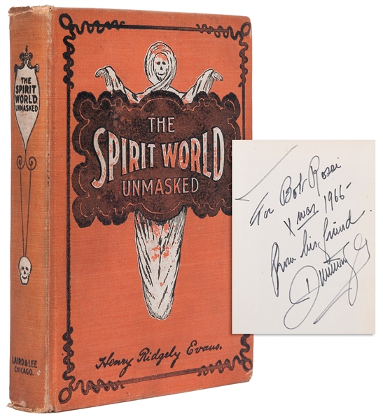  EVANS, Henry Ridgely. The Spirit World Unmasked. Chicago: L...