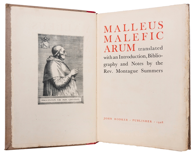  [WITCHCRAFT] SUMMERS, Montague (trans.) Malleus Maleficarum...