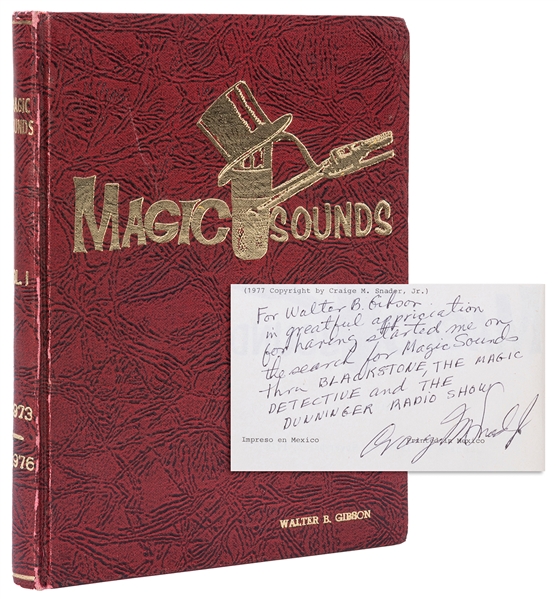  SNADER, Craige McComb (1929-1994). Magic Sounds. Mexico Cit...