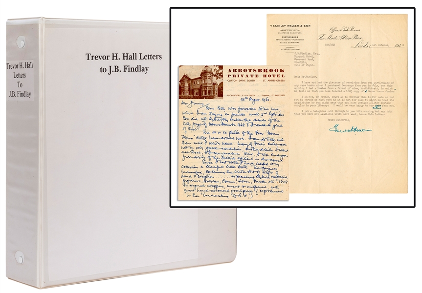  HALL, Trevor. Archive of Letters from Trevor Hall to Jimmy ...