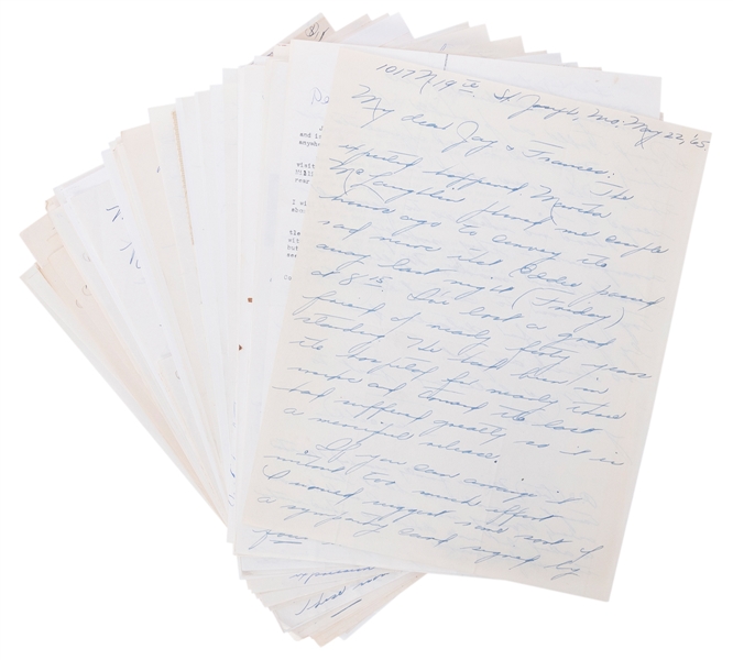  ROSS, Faucett. Archive of Letters from Faucett Ross to Jay ...