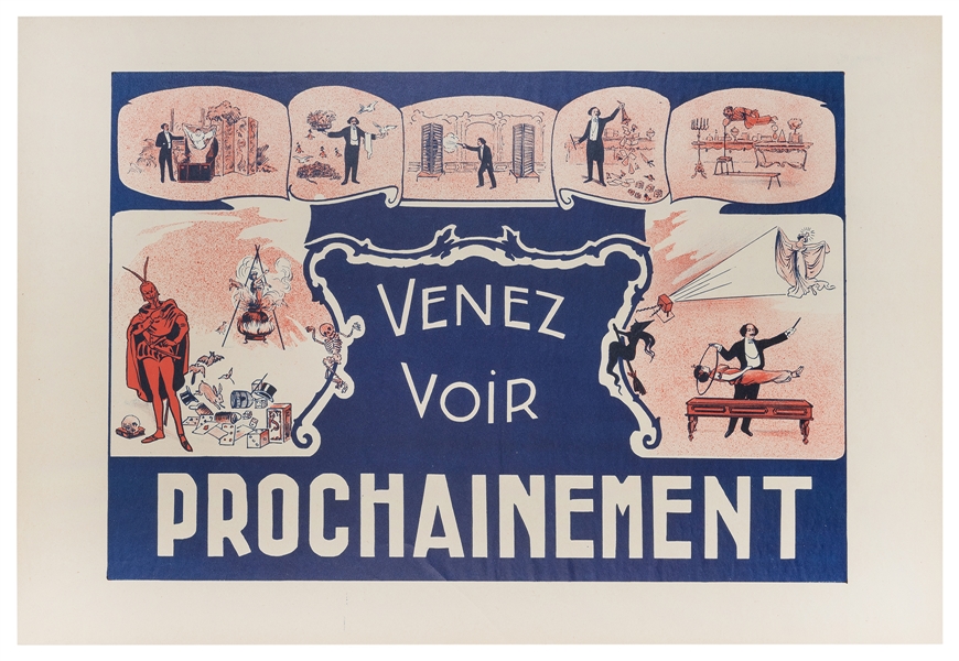  Venez Voir Prochainement. Circa 1920s. Quarter-sheet lithog...