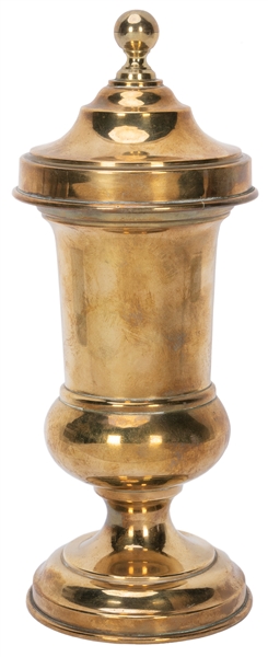  Rice Vase. European, 1910s. A finely made spun brass vase u...