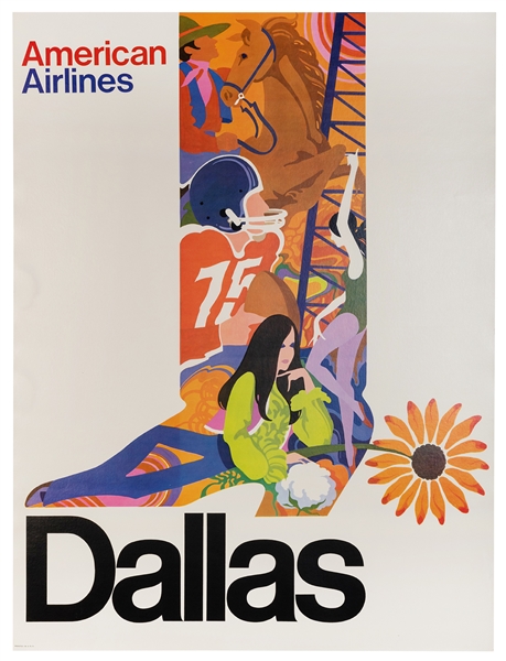  American Airlines / Dallas. USA, 1970s. Images of Texas cul...