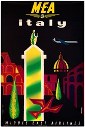 AURIAC, Jacques (1922-2003). Middle East Airlines / Italy. 