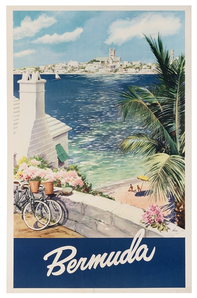  LEMEN, Frank (1902-1985). Bermuda. Circa 1950s. Tourism pos...