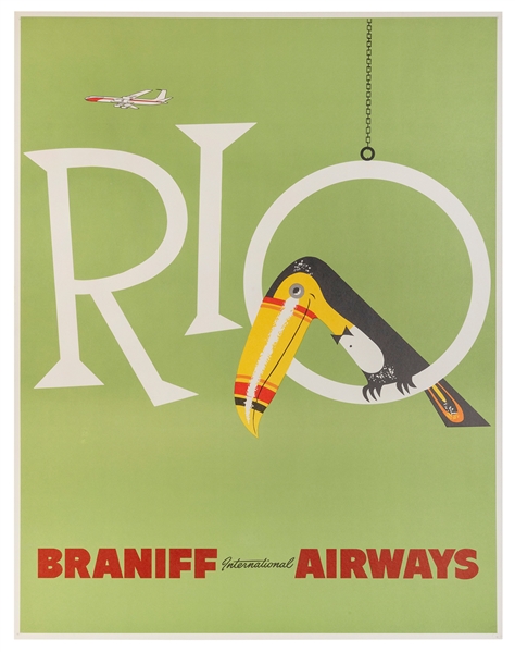  Rio / Braniff International Airways. Circa 1960s. Airline p...