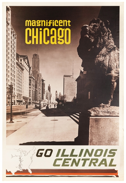  Magnificent Chicago / Illinois Central. Circa 1950s. Photog...