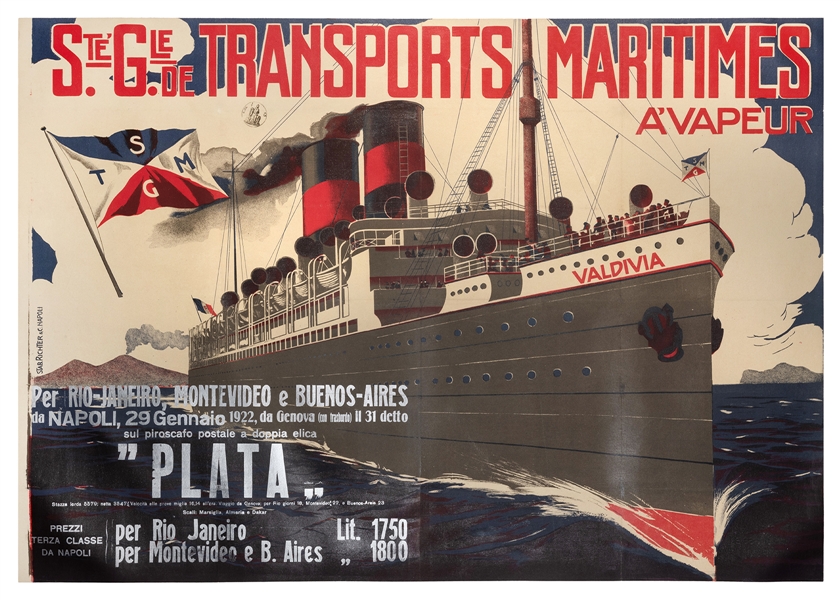  Ste. Gle. de Transports Maritimes a Vapeur / “Plata.” Naple...