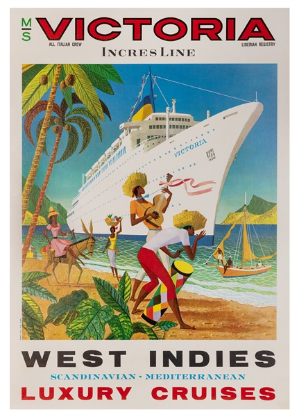  MS Victoria Incres Line / West Indies. Italy, ca. 1971. Off...