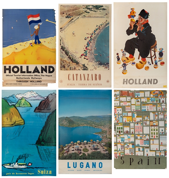  [EUROPE]. A group of 7 travel posters. 1950s/60s. Includes ...