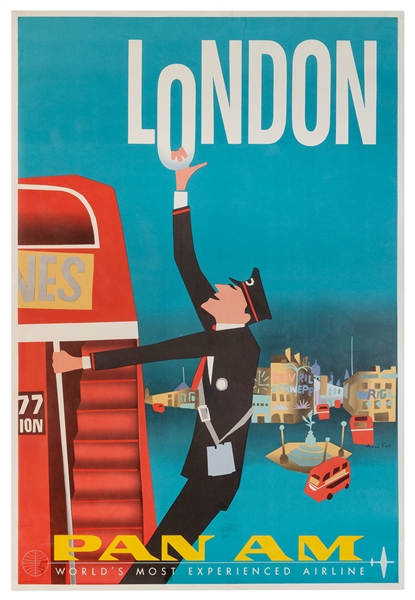  FINE, Aaron. London / Pan Am. Circa 1960. A London double-d...