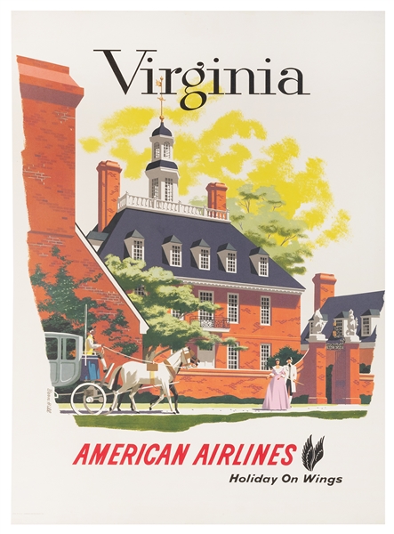  HILL, Bern (1911–1977). Virginia / American Airlines. Circa...