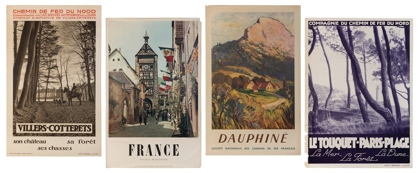  [FRANCE]. Group of 4 vintage travel posters. Including: KEL...