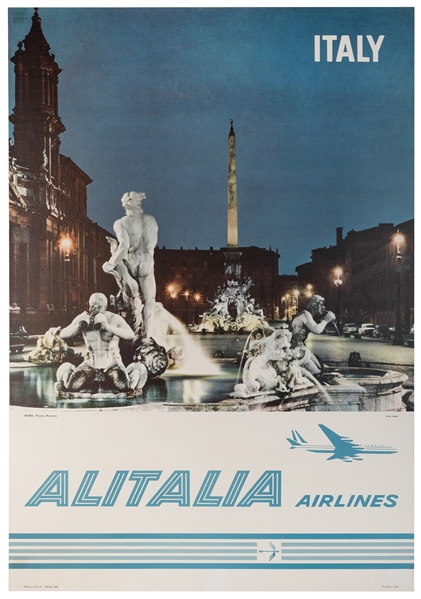  Alitalia / Italy. 1963. Photographic travel poster depicts ...