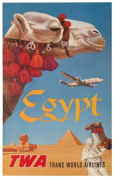 KLEIN, David (1918-2005). Egypt / TWA. Circa 1958. 