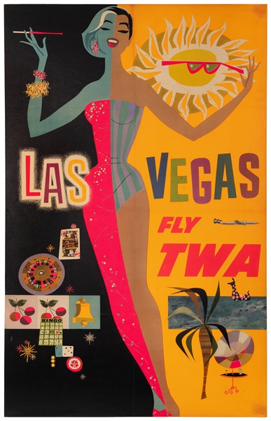  KLEIN, David (1918-2005). TWA / Las Vegas. USA, ca. 1957. S...