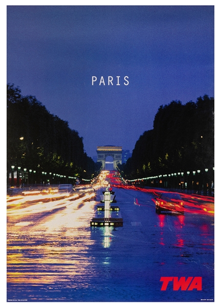  Paris / TWA. 1999. Photographic poster of traffic lights he...