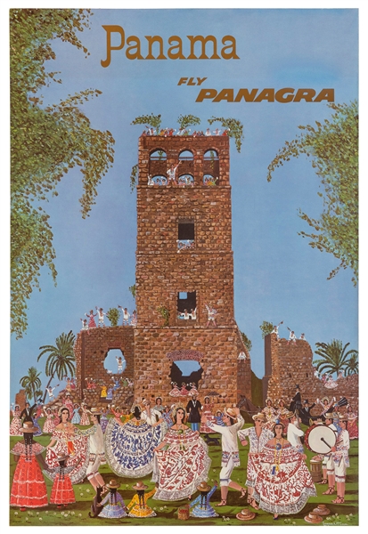  McCOUN, Gordon K. Panama / Fly Panagra. 1963. Lithograph tr...