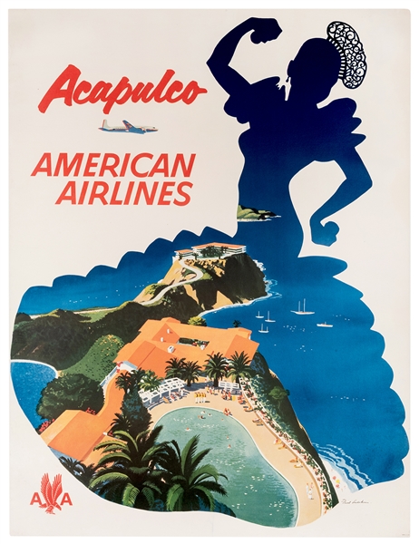 LUDEKENS, Fred. Acapulco / American Airlines. Circa 1950s.