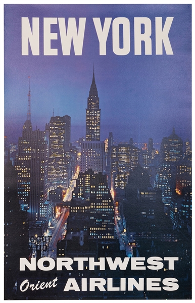  New York / Northwest Orient Airlines. 1960s. Photographic a...