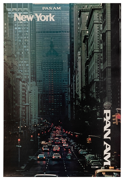  Pan Am / New York. 1980. Photographic poster with a street ...